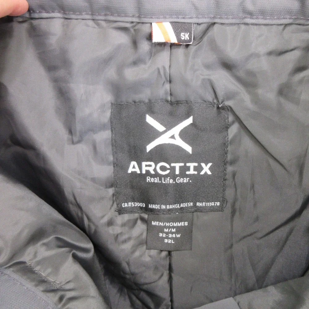 Arctix Men's Essentials Insulated Snow Pants Medium Charcoal Gray Ski New DEFECT
